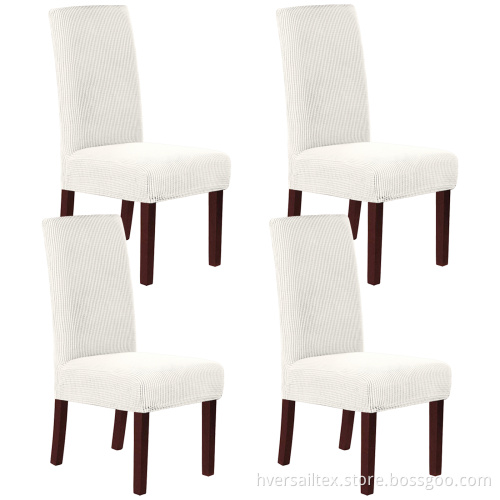 Stretch White Spandex Dining Cover Set of 2/4/6